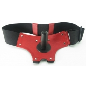 Красные трусики со штырьком для насадки - БДСМ Арсенал - купить с доставкой в Таганроге