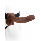Полый мужской фаллопротез Hollow Strap-On with Balls - 24 см. - Pipedream - купить с доставкой в Таганроге
