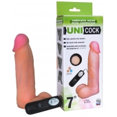 Фаллическая насадка Харнесс UNICOCK 7  с вибрацией - 19 см. - LOVETOY (А-Полимер) - купить с доставкой в Таганроге