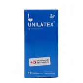 Классические презервативы Unilatex Natural Plain - 12 шт. + 3 шт. в подарок - Unilatex - купить с доставкой в Таганроге