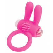Розовое эрекционное виброкольцо A-toys с ушками - A-toys - в Таганроге купить с доставкой