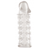 Гелевая прозрачная насадка с шипами - 12 см. - Toyfa Basic - в Таганроге купить с доставкой