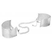 Серебристые наручники-браслеты Desir Metallique Handcuffs - Bijoux Indiscrets - купить с доставкой в Таганроге
