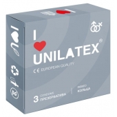 Презервативы с рёбрами Unilatex Ribbed - 3 шт. - Unilatex - купить с доставкой в Таганроге