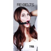 Чёрный кожаный чокер-кляп Tyra Black - Rebelts - купить с доставкой в Таганроге
