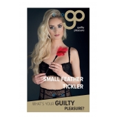 Пластиковая метелочка с красными пёрышками Small Feather Tickler - 32 см. - Blush Novelties - купить с доставкой в Таганроге