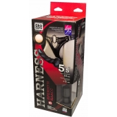 Пояс харнесс премиум класса WOMAN SIMPLEX(S) с 3 черными насадками - LOVETOY (А-Полимер) - купить с доставкой в Таганроге
