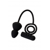 Чёрное эрекционное кольцо с вибростимулятором и анальным хвостом - Erotist Adult Toys - в Таганроге купить с доставкой