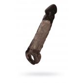 Чёрная насадка на пенис Tс подхватом - 19,5 см. - ToyFa - в Таганроге купить с доставкой