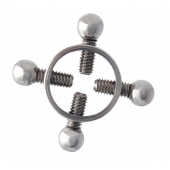 Серебристые зажимы для сосков на винтах - ToyFa - купить с доставкой в Таганроге