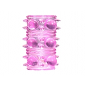 Розовая насадка на пенис Rings Armour - Lola Games - в Таганроге купить с доставкой