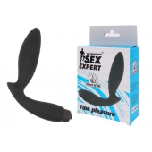 Чёрный вибростимулятор простаты Sex Expert Vibe Pleasure - Sex Expert - в Таганроге купить с доставкой
