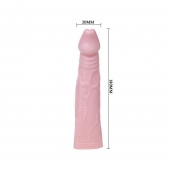 Телесная насадка с вибрацией Sex Expert - 18 см. - Sex Expert - в Таганроге купить с доставкой