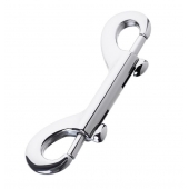 Серебристый двухсторонний карабин TOYFA Metal - ToyFa - купить с доставкой в Таганроге