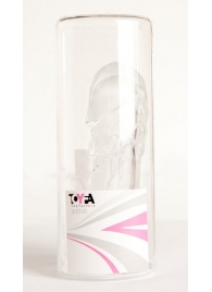 Прозрачная гелевая насадка с клиторальным отростком - 13 см. - Toyfa Basic - в Таганроге купить с доставкой