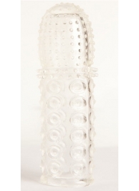 Прозрачная закрытая гелевая насадка - 13,5 см. - Toyfa Basic - в Таганроге купить с доставкой