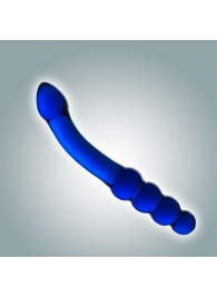 Синий фаллоимитатор из стекла - 18,5 см. - Rubber Tech Ltd