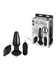 Надувная вибрирующая анальная пробка  Inflatable Vibrating Butt Plug - 10,2 см. - Lux Fetish