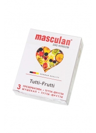 Жёлтые презервативы Masculan Ultra Tutti-Frutti с фруктовым ароматом - 3 шт. - Masculan - купить с доставкой в Таганроге