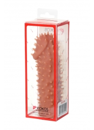Телесная насадка на фаллос с имитацией шипов KOKOS Extreme Sleeve 07 - 14,7 см. - KOKOS - в Таганроге купить с доставкой
