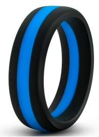 Черно-синее эрекционное кольцо Silicone Go Pro Cock Ring - Blush Novelties - в Таганроге купить с доставкой