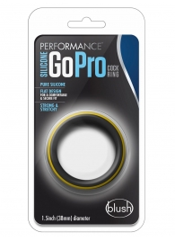 Черно-желтое силиконовое эрекционное кольцо Silicone Go Pro Cock Ring - Blush Novelties - в Таганроге купить с доставкой