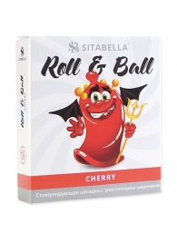 Стимулирующий презерватив-насадка Roll   Ball Cherry - Sitabella - купить с доставкой в Таганроге