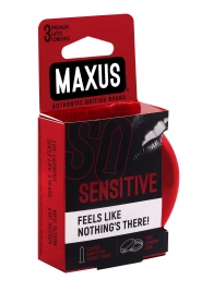 Ультратонкие презервативы в железном кейсе MAXUS Sensitive - 3 шт. - Maxus - купить с доставкой в Таганроге