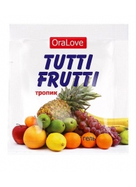 Пробник гель-смазки Tutti-frutti со вкусом тропических фруктов - 4 гр. - Биоритм - купить с доставкой в Таганроге