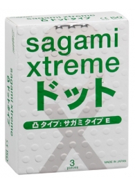 Презервативы Sagami Xtreme SUPER DOTS с точками - 3 шт. - Sagami - купить с доставкой в Таганроге