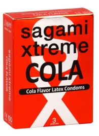 Ароматизированные презервативы Sagami Xtreme COLA - 3 шт. - Sagami - купить с доставкой в Таганроге