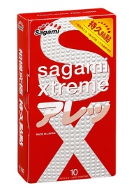 Утолщенные презервативы Sagami Xtreme Feel Long с точками - 10 шт. - Sagami - купить с доставкой в Таганроге