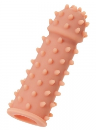 Телесная реалистичная насадка KOKOS Extreme Sleeve 03 с дополнительной стимуляцией - 12,7 см. - KOKOS - в Таганроге купить с доставкой