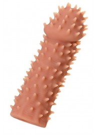 Телесная реалистичная насадка KOKOS Extreme Sleeve 07 с дополнительной стимуляцией - 12,7 см. - KOKOS - в Таганроге купить с доставкой