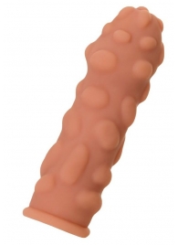 Телесная реалистичная насадка KOKOS Extreme Sleeve 11 с дополнительной стимуляцией - 12,7 см. - KOKOS - в Таганроге купить с доставкой
