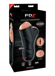 Мастурбатор в колбе с двумя тоннелями Double Penetration Vibrating Stroker - Pipedream - в Таганроге купить с доставкой