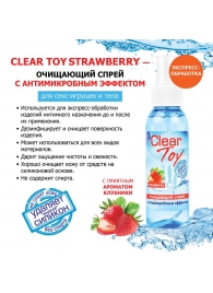 Очищающий спрей для игрушек CLEAR TOY Strawberry - 100 мл. - Биоритм - купить с доставкой в Таганроге