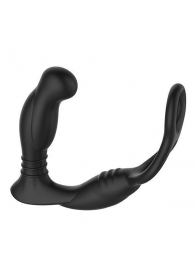 Черная анальная пробка NEXUS SIMUL8 с фиксацией на теле кольцами - Nexus Range - в Таганроге купить с доставкой