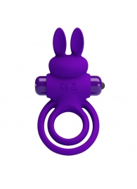 Фиолетовое эрекционное кольцо с вибростимуляцией клитора Vibrant Penis Ring III - Baile - в Таганроге купить с доставкой