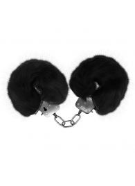 Черные меховые наручники Love с ключиками - Baile - купить с доставкой в Таганроге