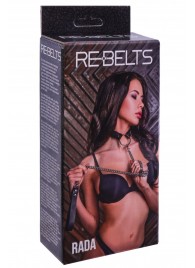 Черный поводок и чокер с кольцом Rada - Rebelts - купить с доставкой в Таганроге