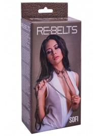 Коричневый поводок и чокер с кольцом Sofi - Rebelts - купить с доставкой в Таганроге
