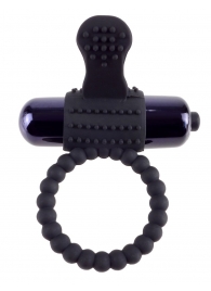 Черное эрекционное виброкольцо Vibrating Silicone Super Ring - Pipedream - в Таганроге купить с доставкой