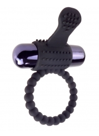 Черное эрекционное виброкольцо Vibrating Silicone Super Ring - Pipedream - в Таганроге купить с доставкой
