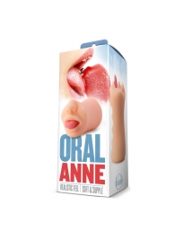 Телесный мастурбатор-ротик с язычком Oral Anne - Blush Novelties - в Таганроге купить с доставкой