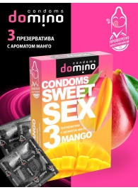 Презервативы для орального секса DOMINO Sweet Sex с ароматом манго - 3 шт. - Domino - купить с доставкой в Таганроге