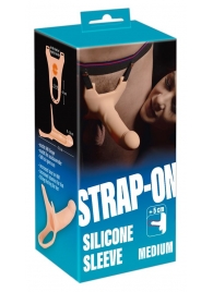 Силиконовый полый страпон на ремнях Silicone Strap-on - 16 см. - Orion - купить с доставкой в Таганроге