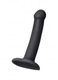 Черный фаллос на присоске Silicone Bendable Dildo S - 17 см. - Strap-on-me - купить с доставкой в Таганроге