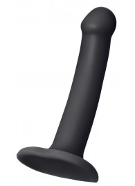 Черный фаллос на присоске Silicone Bendable Dildo S - 17 см. - Strap-on-me - купить с доставкой в Таганроге