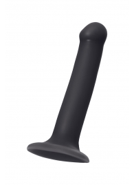 Черный фаллос на присоске Silicone Bendable Dildo M - 18 см. - Strap-on-me - купить с доставкой в Таганроге